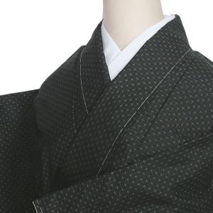 リサイクル 大島紬 大島つむぎ 藍色 経緯絣 十字絣 新古品 9マルキ
