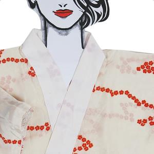 長襦袢 リサイクル襦袢袷 リユース 縮緬 草花 ボカシ染め ピンク 絹 丈