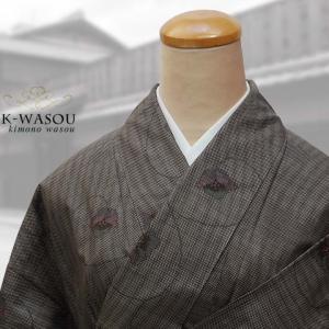 リサイクル 大島紬 大島つむぎ 藍色 経緯絣 十字絣 新古品 9マルキ