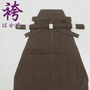 袴 リサイクル着物 紐下81cm はかま 正絹 紬地 縞柄