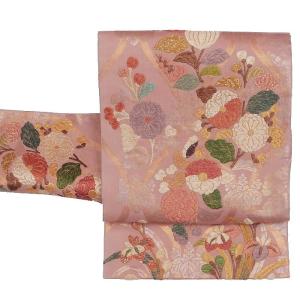 袋帯 古典柄  唐織袋帯 ピンク 辻ケ花 a2m1m5「中古」リサイクル袋帯