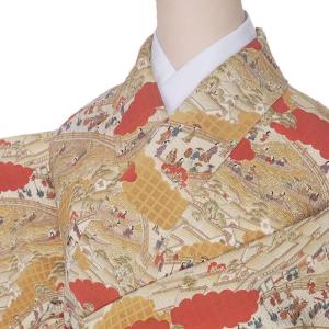 純絹・東京井筒工芸創作 ・花柳流・ 踊り用帯・ 黒地に金箔 花柳流 袋帯 黒地 本金箔 西陣井筒工芸 花柳寛 寿 市松 全通柄 中古