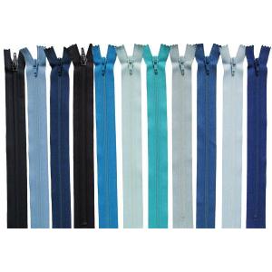 【20cm】YKK25FKフラットニットファスナー　色：ブルー・紺系　全92色　【1注文につき5本まで寸法加工無料】　≪30本までメール便OK≫