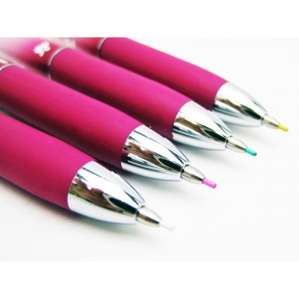 布用シャープペンシル[替芯6本セット]　4色【白・緑・青・ピンク】