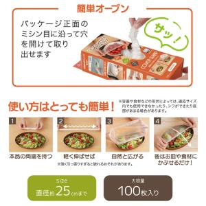 【メール便送料無料】ゴム付きラップ 100枚入...の詳細画像4