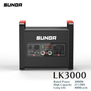 SUNGA ポータブル電源 LK3000 2112Wh 正弦波 3000W出力 大容量 高出力 BMS機能 車中泊 キャンプ PSE適合｜k2linksfactory