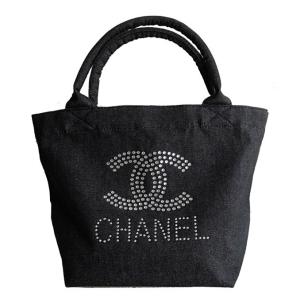 CHANEL シャネル ノベルティ　ブラックジーンズSサイズトートバック　ハンドバック