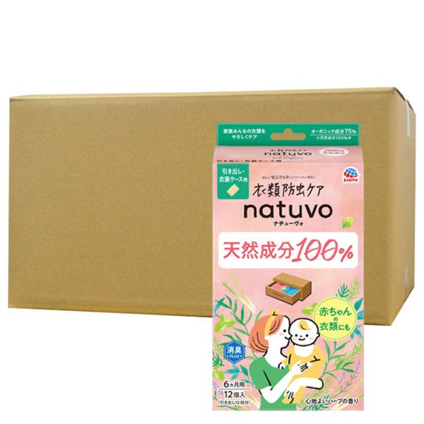 衣類防虫ケア natuvo 引き出し 衣装ケース用12個入×12個セット