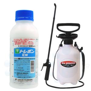 マイマイガ アメリカシロヒトリ 毛虫駆除用殺虫剤 トレボンEW 500ml＋噴霧器ダイヤスプレー 4L No.8740セット 低臭性 農薬｜ka-dotcom