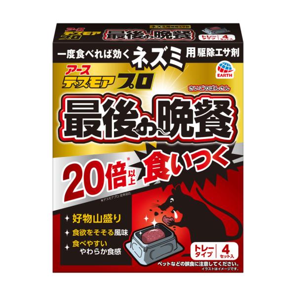 ネズミ 駆除 デスモアプロ 最後の晩餐 トレータイプ 15g×4トレー 防除用医薬部外品 ねずみ 駆...
