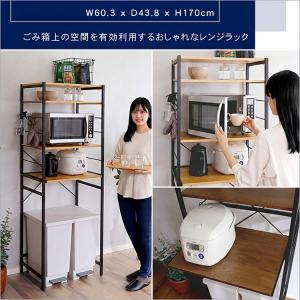 ヴィンテージ ゴミ箱上レンジラック varid...の詳細画像3