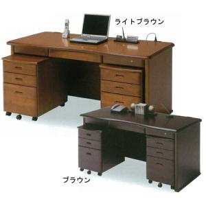 書斎机 国産 事務机 両袖机 幅155cm 天...の詳細画像3
