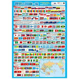 東京カートグラフィック 世界の国旗一覧 A2 MP01F｜kaai-store