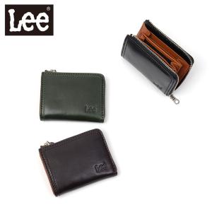 Lee リー 小銭入れ 財布 サイフ 小銭 ミニ財布 コインケース L字ファスナー メンズ レディース 本革 牛革 革 レザー ミニ ウォレット 320-2100