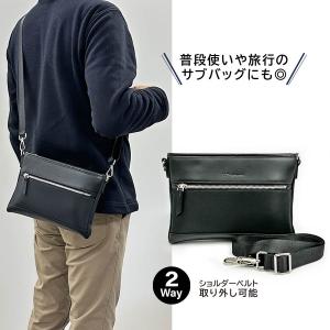 ショルダーバッグ メンズ 小さい 横型 斜めが...の詳細画像2