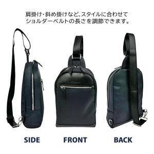 ボディバッグ 革 小型 メンズ 斜めがけ ワン...の詳細画像4