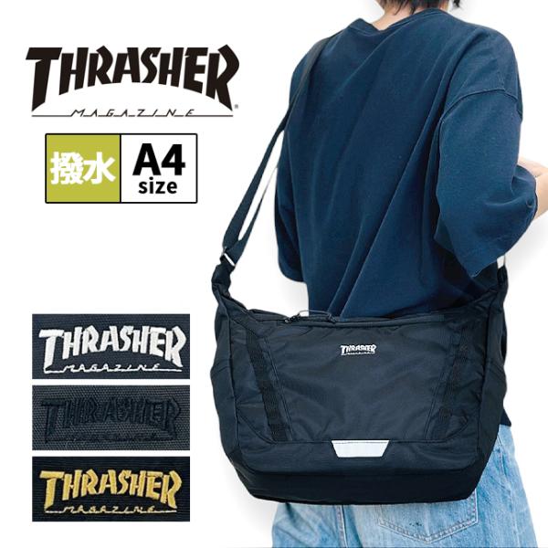 ショルダーバッグ 斜めがけバッグ メンズ 撥水 スケーター ブランド THRASHER スラッシャー...