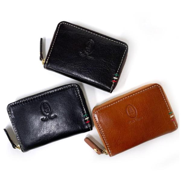 コインケース メンズ 革 キーチェーン おしゃれ 小銭入れ 男性 ファスナー Hush Puppie...