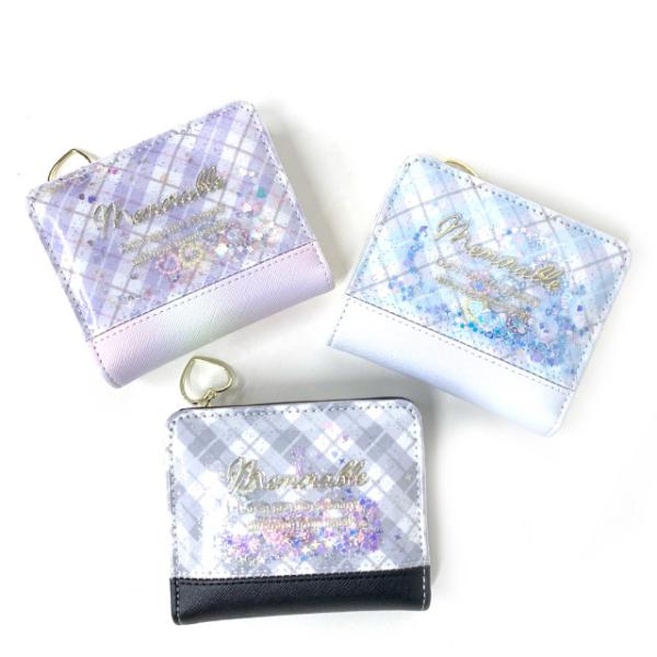 子ども 財布 子供 女子 二つ折り さいふ キッズ サイフ かわいい 2つ折り財布 コンパクト 紫 ...