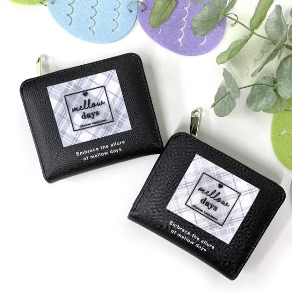 キッズ雑貨 財布 子供 女子 二つ折り さいふ 韓国 サイフ チェック かわいい 2つ折り財布 Pi...