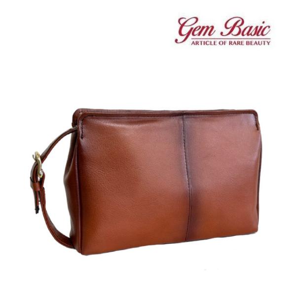 セカンドポーチメンズ セカンドバック  フォーマル 男性 70代 80代GEM BASIC 牛革シャ...