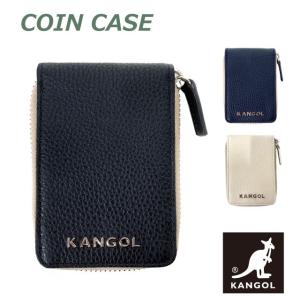 小銭入れ メンズ 革 プレゼント おしゃれ 黒 白 紺 ファスナー カード入れ付き かっこいい レザー KANGOL カンゴール bolton コインケース 250-10150｜kabanya