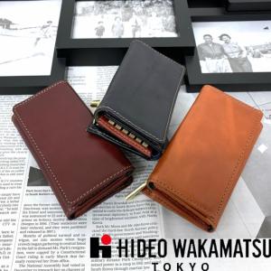 財布 メンズ 長財布 革 おしゃれ レザー 黒 茶 HIDEO WAKAMATSU ヒデオ
