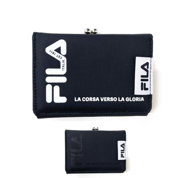 ミニ財布 子供 財布 フィラ 高校 中学 男子 三つ折り財布 がま口財布 修学旅行 黒 小学校 女子...