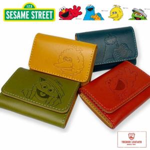 カードケース メンズ レディース かわいい セサミ エルモ 革 レザー 黄色 緑 赤 青  SESAMESTREET セサミストリート 栃木レザー 名刺入れ sew-3｜kabanya