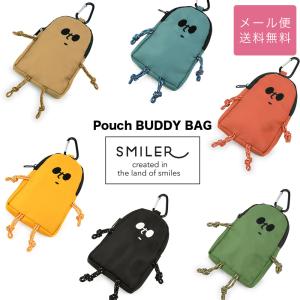 カラビナ付きファスナーミニポーチ SMILER スマイラー 小銭入れ Pouch BUDDY BAG キャラクター ゆるかわ 小さい 軽量 レディース メンズ ユニセックス バッグ