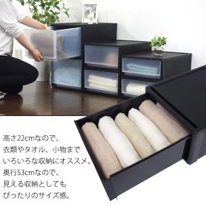 収納ボックス 引き出し 黒 ブラック 1段 ク...の詳細画像5