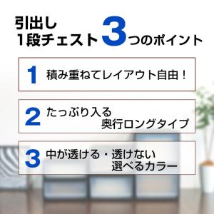 (4個セット特価) 収納ボックス 引き出し 黒...の詳細画像2