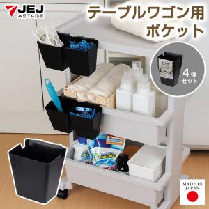 リセスタイル ワゴン用 ポケット 4個セット 黒 ブラック ラック ホルダー ボックス ケース 小物入れ 小物収納 オプション パーツ JEJアステージ