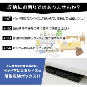 (2個セット特価) ベッド下収納ケース キャス...の詳細画像3