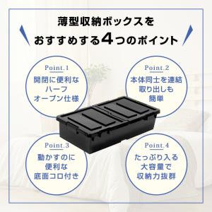 (2個セット特価) ベッド下収納ケース キャス...の詳細画像4
