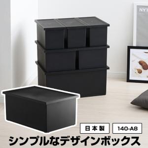 JEJアステージ (2個セット特価) 収納ボックス Lタイプ 黒 ブラック