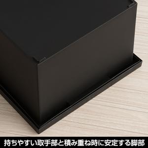 収納ボックス Lタイプ 黒 ブラック モノトー...の詳細画像4