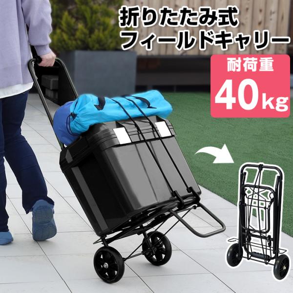 キャリーカート 折りたたみ フィールドキャリー 耐荷重40kg FCR-40L（送料無料）JEJアス...