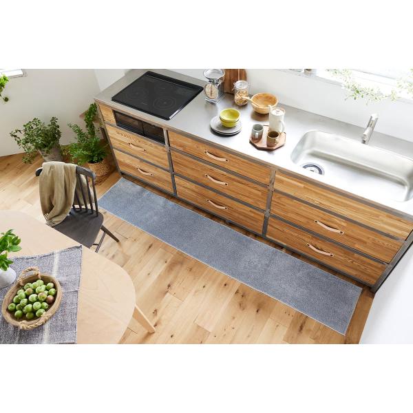 大特価！在庫限り スミノエ 45×120cm ソリッディー キッチンマット 洗える 賃貸 一人暮らし...