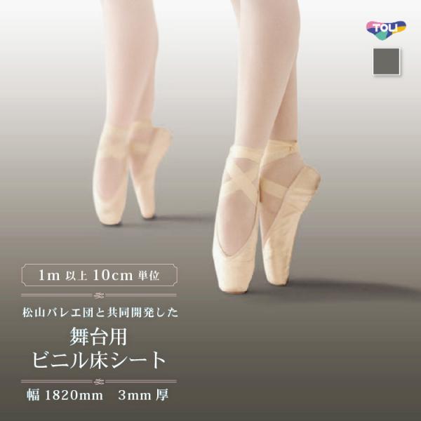 東リ TMフロア 182cm巾 3mm厚 防炎 無地 バレエ ダンス 舞台用［1ｍ以上10cm単位 ...