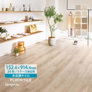 サンゲツ 【ケース売】ウッド床材 木目 セレナバーチ 152.4×914.4×2.5
