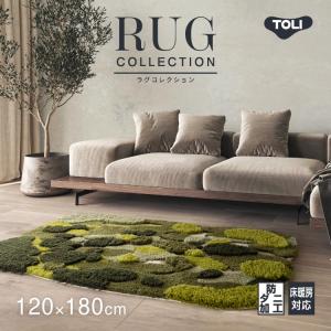 東リ（TOLI） ラグ 防ダニ ラグ 180x120cm ラグマット 日本製 草木