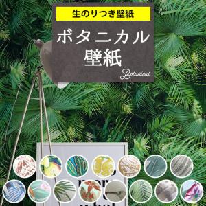 壁紙 ボタニカル柄 のり付き クロス 南国 ジャングル 緑 植物 モンステラ 花柄 フラワー おしゃれ 生のり付き 壁紙の上から貼れる｜DIYリフォームのお店 かべがみ道場