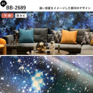 壁紙 張り替え 生のり付き クロス 空 宇宙 ...の詳細画像1