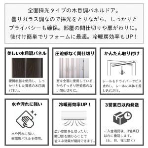 パネルドア シアーズ 全面採光タイプ 木目調 ...の詳細画像1
