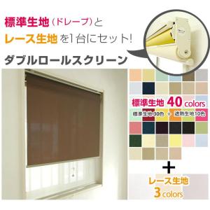 ダブルロールスクリーン 標準タイプ+レースタイ...の詳細画像1