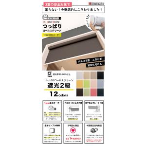 ロールスクリーン つっぱり 遮光2級 ロールカ...の詳細画像1