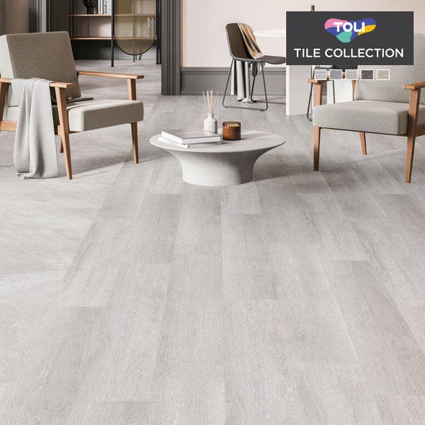 東リ ビニル床タイル LVT 2022-2025 プリントタイル ロイヤルウッド ナチュラルホワイト...