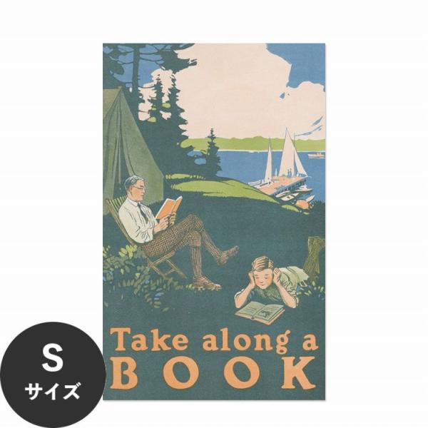 はがせる アートポスター インテリア Sサイズ 28×45 イラスト 本 ブック 読書 賃貸OK 水...