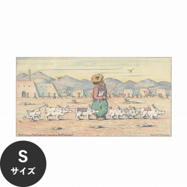 はがせる アートポスター インテリア Sサイズ 45×23 イラスト 豚 ブタ 賃貸OK 水だけで貼...